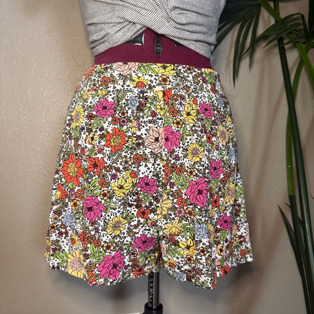 No Boundaries Vibrant Floral Shorts